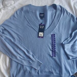 GAP Sky Blue V-Neck Pullover